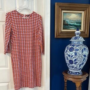 Women’s J. McLaughlin Sophia Marseilles Geo Catalina Cloth Shift Dress Size L